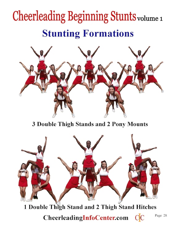 Cheerleading Beginning Stunts Ebook Cheerleading Coach Cheer - Etsy