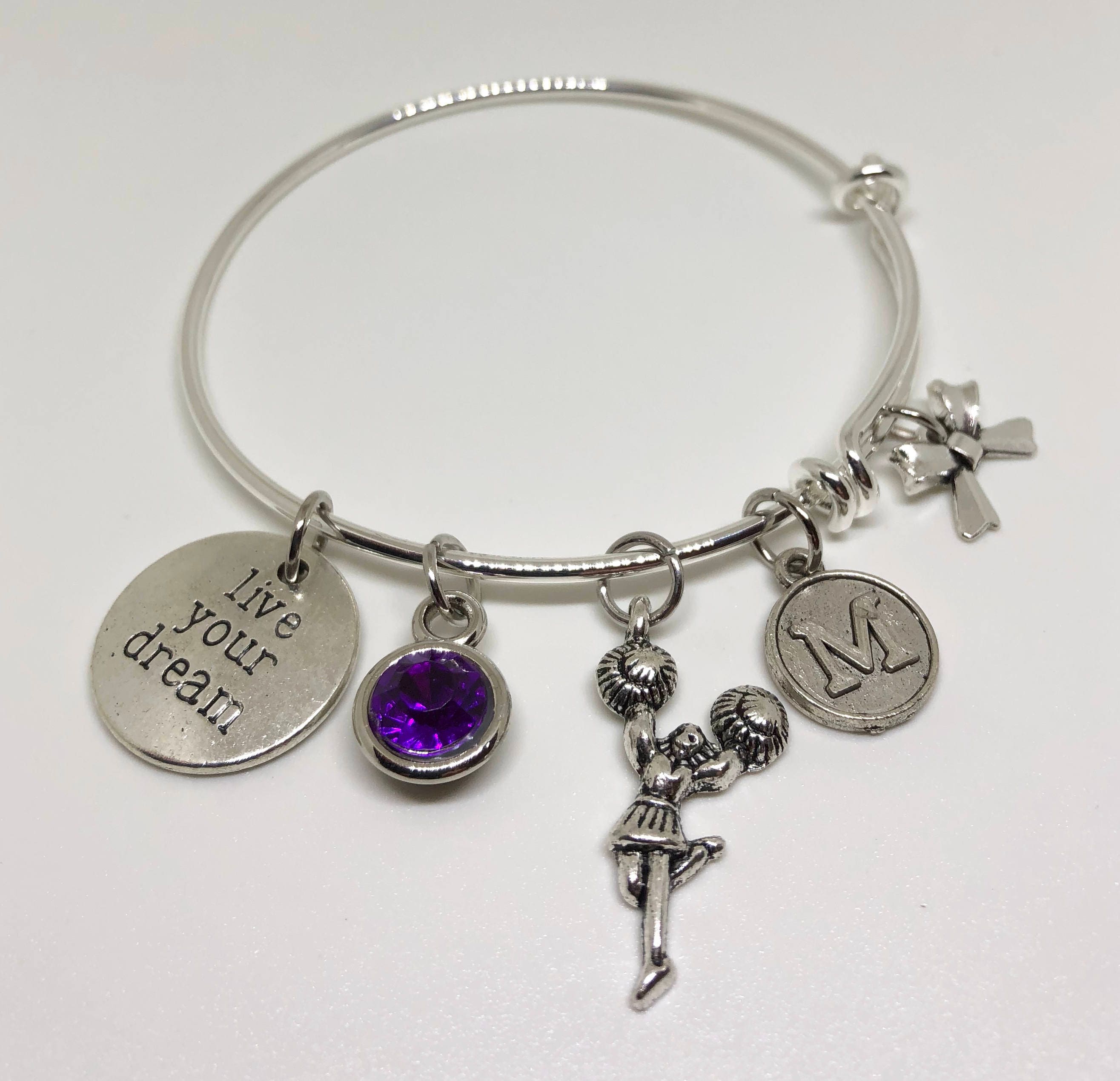 Cheerleading Bracelet CHILD Size PERSONALIZED Cheerleading Etsy
