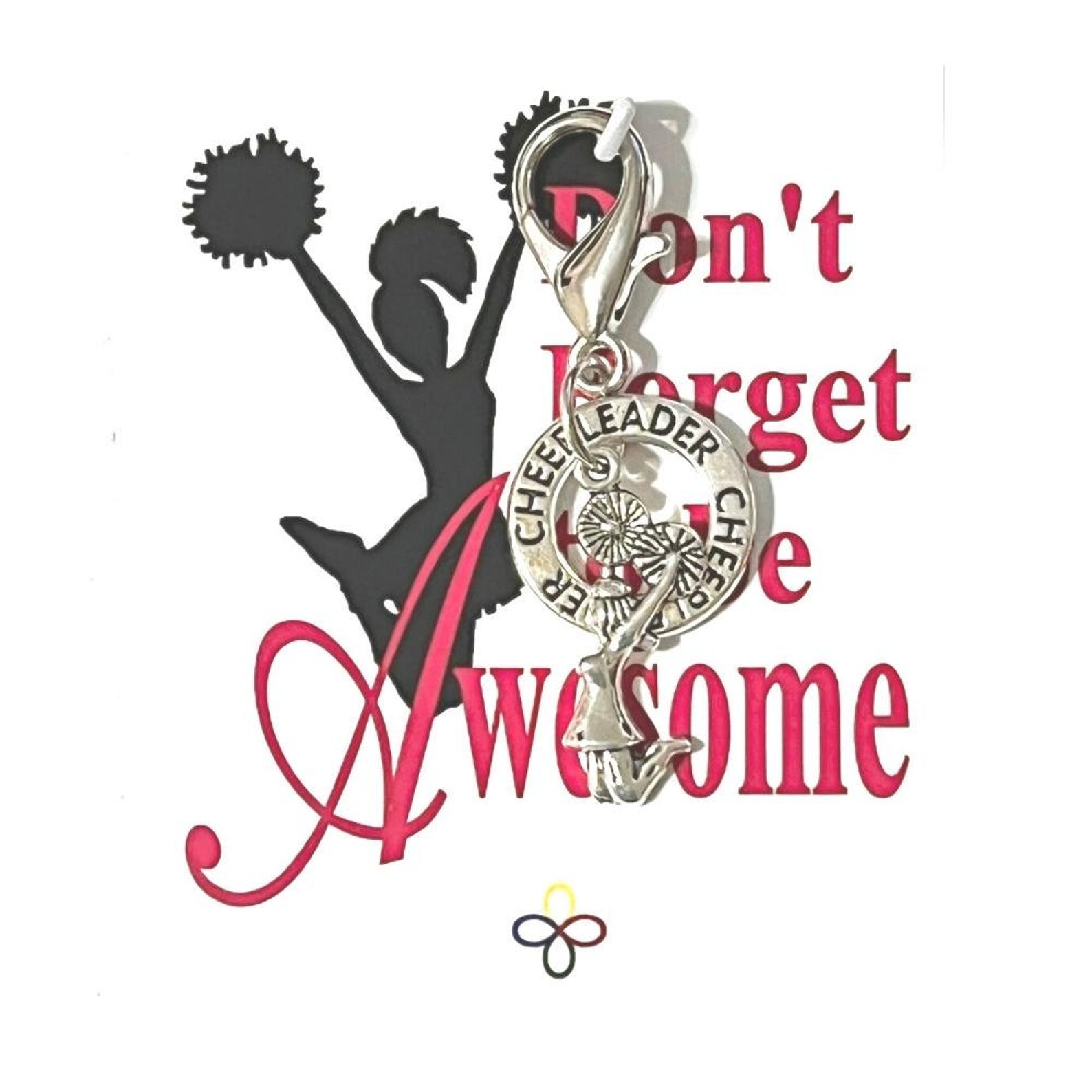 Cheerleader Cheerleading Zipper Pull Silver Cheerleading Etsy