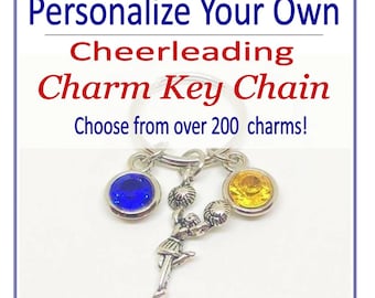 Cheerleader Key Chain CUSTOMIZED, Cheerleading Keychain, Cheerleading Gift, Cheerleader Gift, Cheerleading Coach, Cheerleading Jewelry