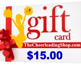 Cheerleading Gift Card, Cheerleader Etsy Gift Card, Etsy Gift Card, Buy Gift Card, Cheerleading Jewelry, Cheerleader Gift, Gift Certificate