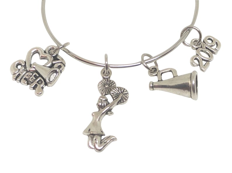 CHILD and ADULT SIZES 2019 Cheerleading Bracelet Cheerleading Award Cheerleading Gift Cheerleading Charm Cheer Bow Cheerleader Jewerly