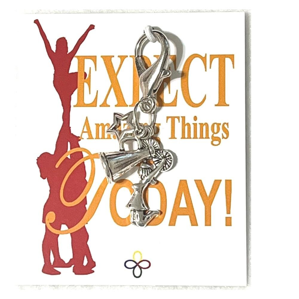 Cheerleader Cheerleading Zipper Pull Silver Cheerleading Etsy