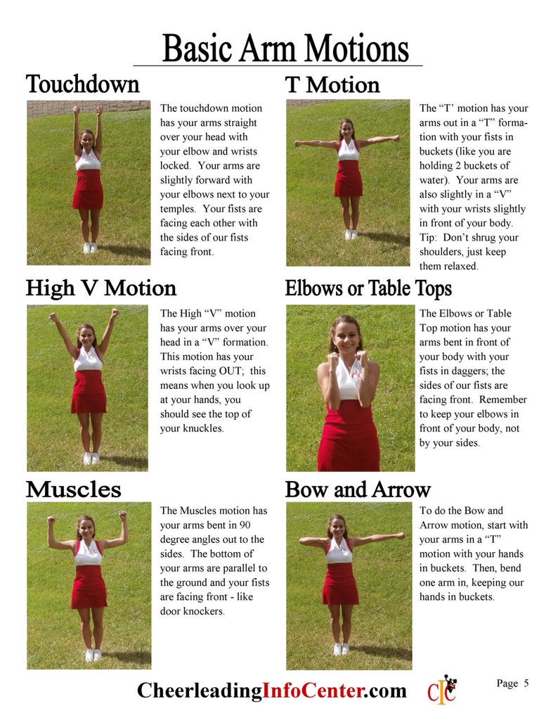 Cheerleading Motions Printable Printable Word Searches