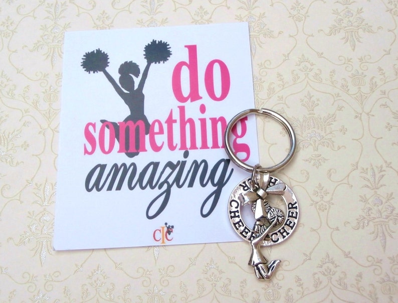 Cheerleader Key Chain, Cheerleading Keychain, Cheerleading Gift