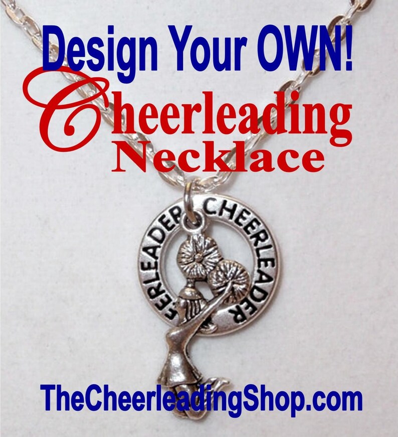 Design Your Own CUSTOM Cheerleading NECKLACE Cheerleader Etsy