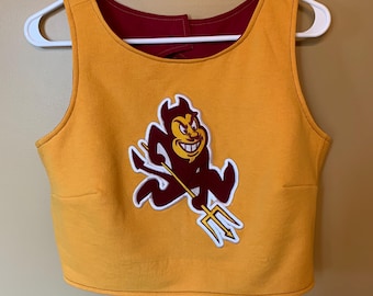 Canotta da donna con motivo a buco della serratura dell'Arizona State University, taglia M