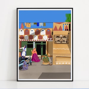 Parivaar Punjabi Village Art I Village Life I Indian Ethnic Home Decor I Traditional Indian Printable Wall Art I Punjabi Wall Decor