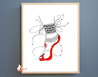 Kathak Dancers Feet One Line Drawing I Indian Silhouette Wall Art Decor I Minimal One Line Design I Dance Poster I One line Bharathanatyam