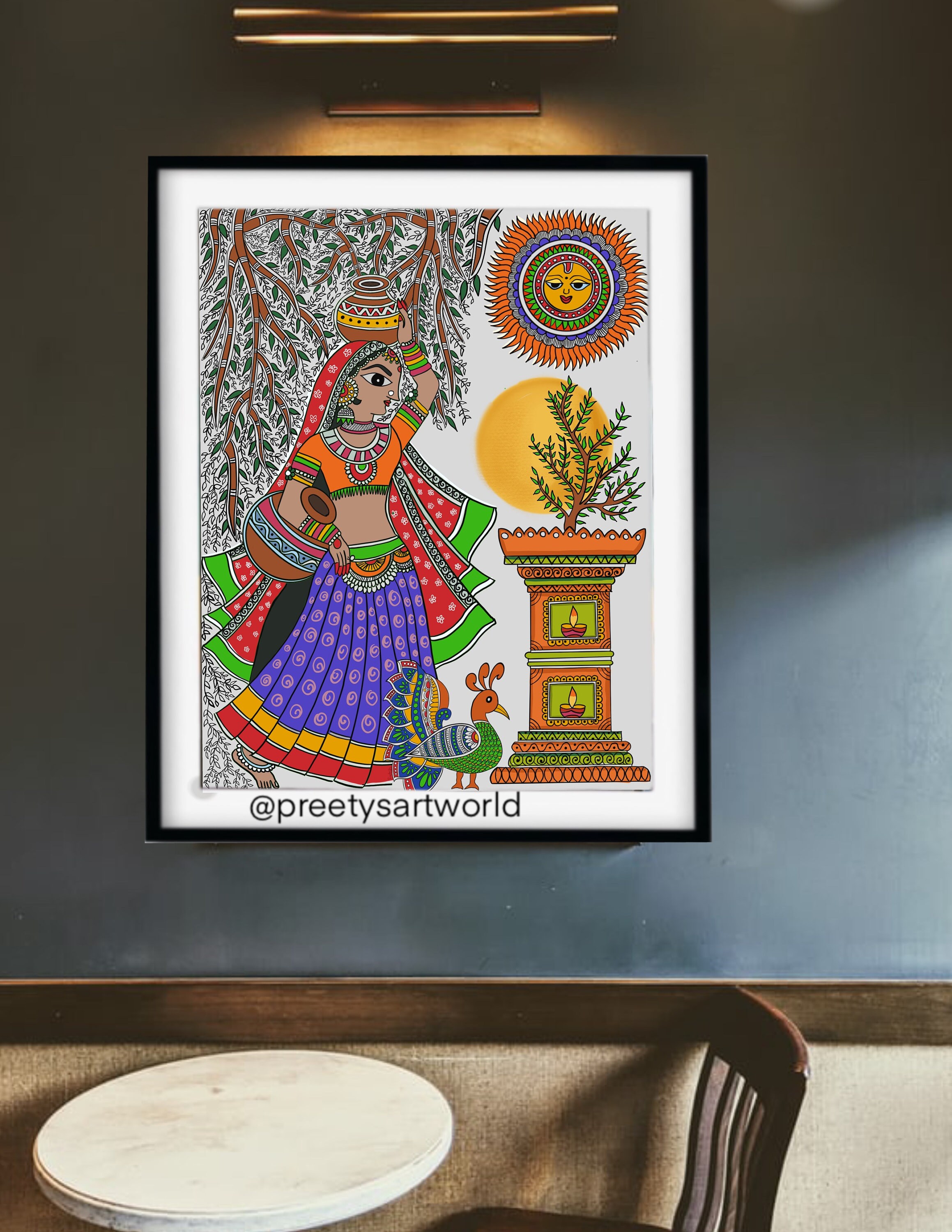 Madhubani Painting| Indian Traditional Folk Art| Indian Painting ...
