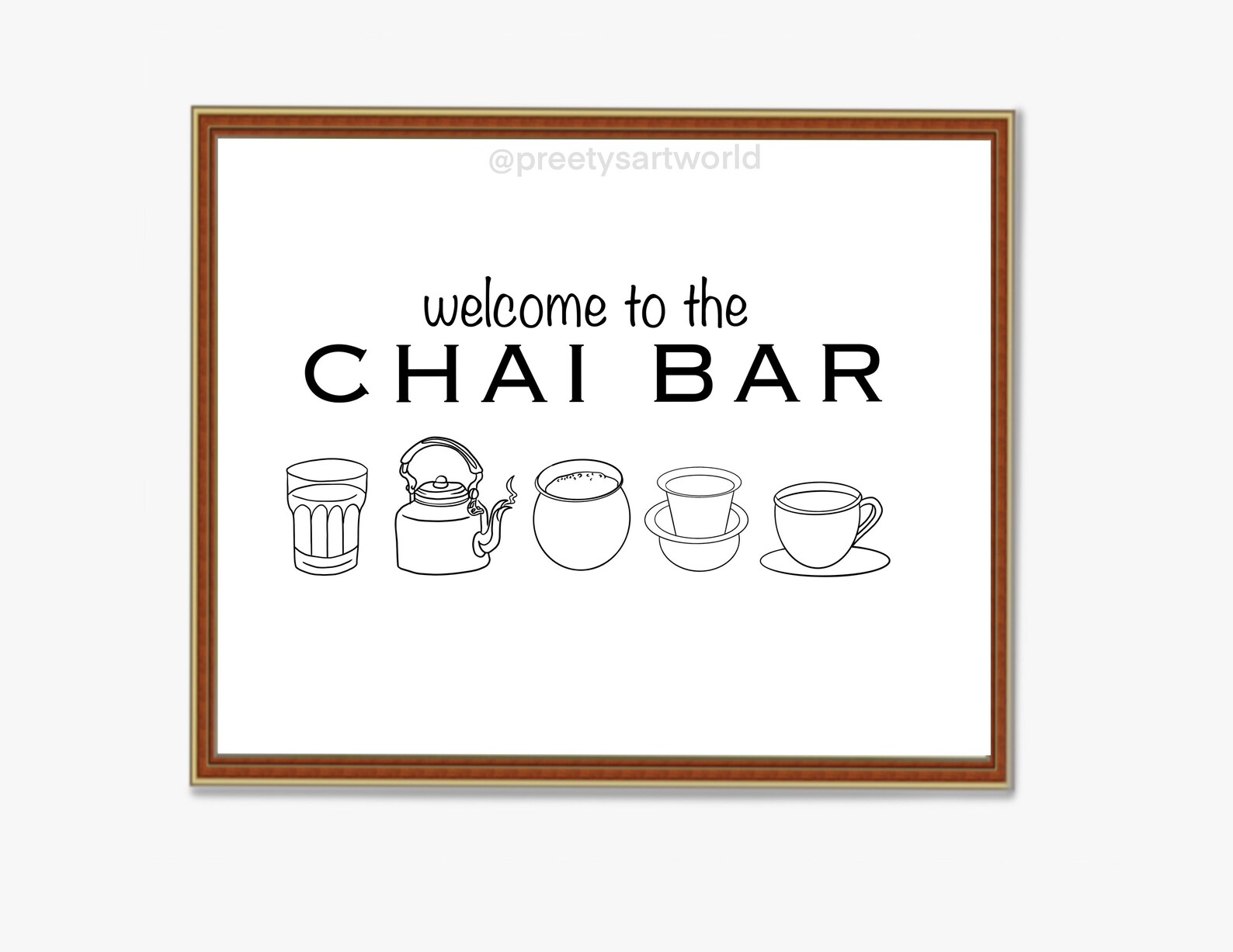 Welcome to Chai Bar Type Art Print Chai Poster Print Chai - Etsy