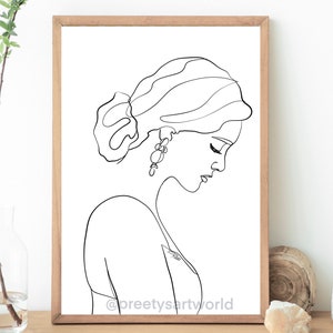 LINE ART, Frau Line Art Print, Wandkunst, moderne Kunstdruck, druckbare Wandkunst, Line Art Print, One Line, Line Art Frau, weibliche Kunst