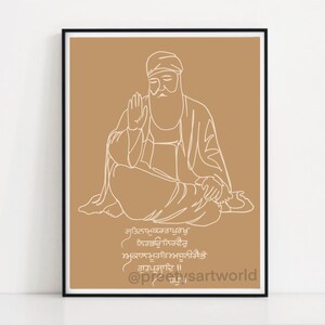 Set Of 6 Punjabi Religious Home Décor I Sikhi Wall Art I Sikhism Spiritual Poster Prints I Boho Aesthetic Wall Art I Punjabi Wall Art image 4