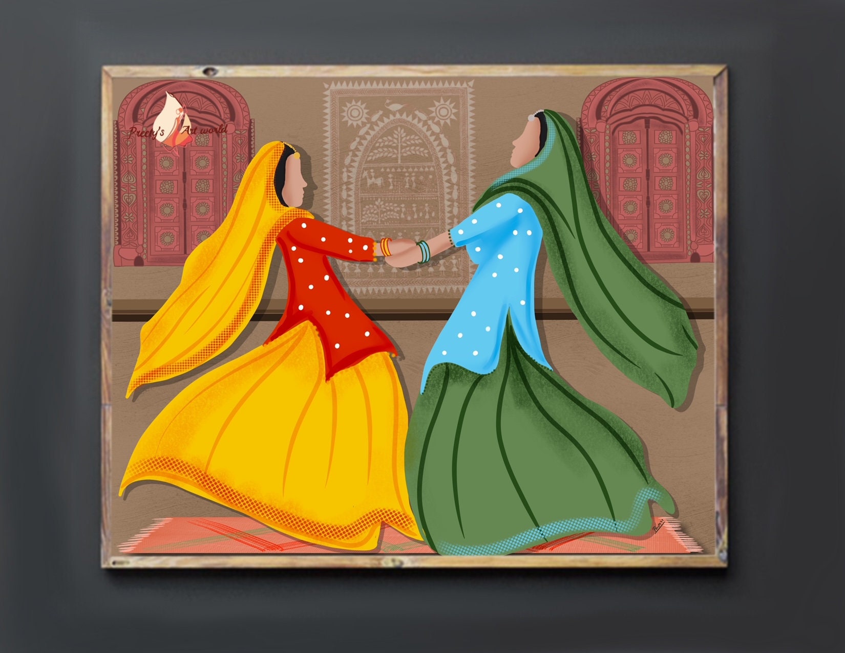 Painting Of Indian Punjabi CultureDancing  DesiPainterscom