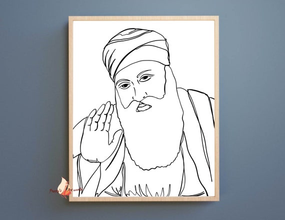 Drawing Guru Nanak Dev Ji | Easy Pencil Sketch - YouTube