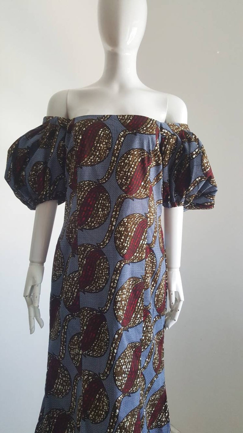 puff sleeve ankara dress