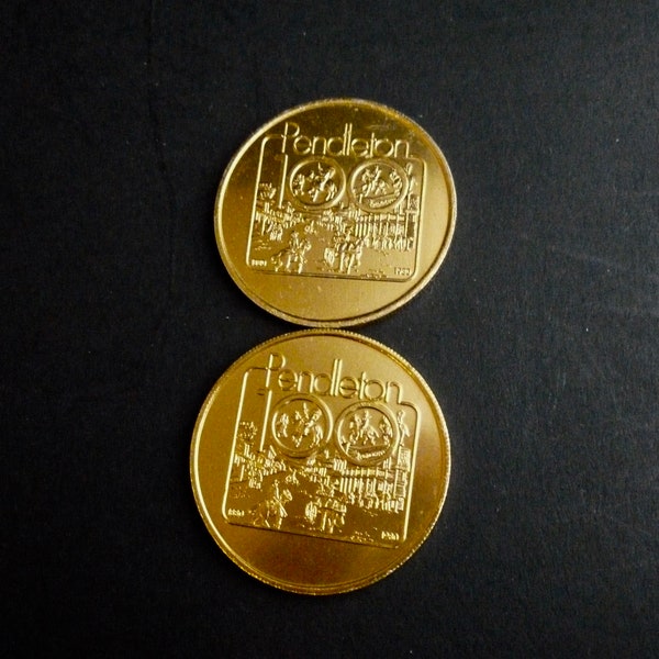 Vintage Pendleton Oregon 100 Year Commemorative Coins (2)