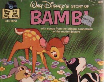 Walt Disney's Story of Bambi (1977, Disneyland Records, 33 1/3 RPM, Factory Sealed)