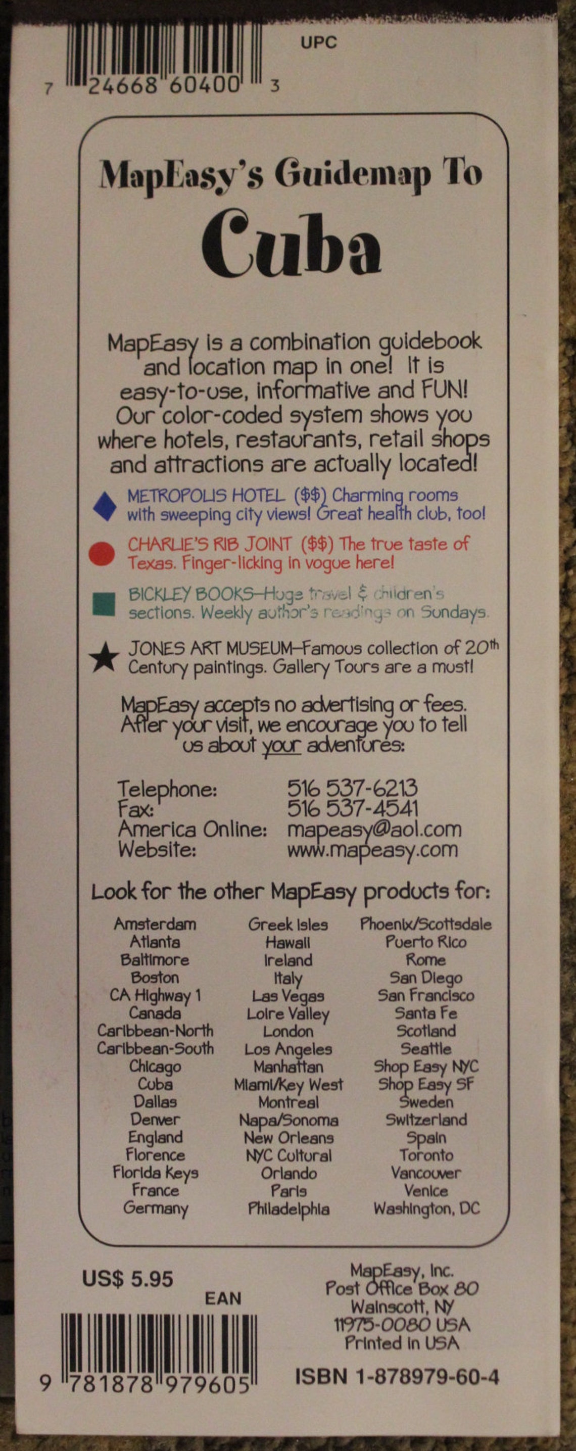 Travel Brochure/ Informational Guide and Cartographical Reference ...