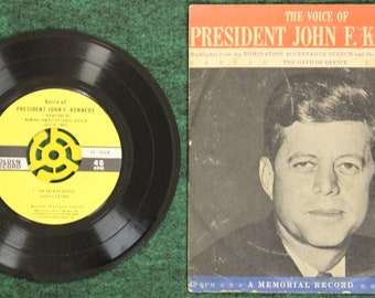 John F. Kennedy - Nomination & Inaugural Speech 45 RPM (1961) - Etsy