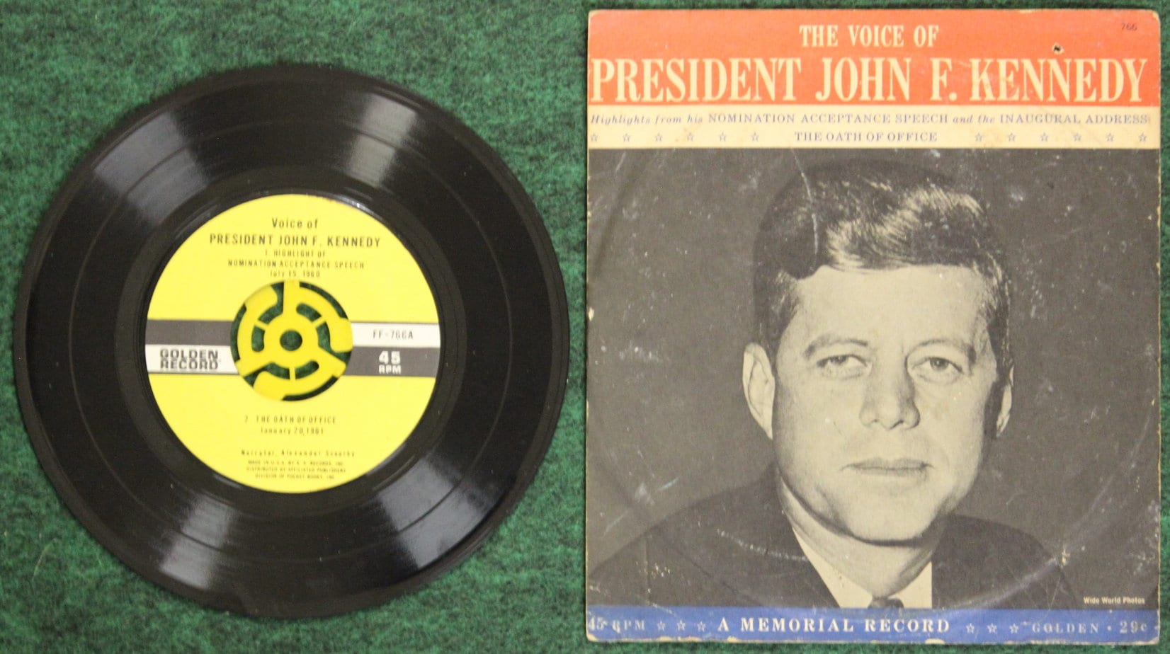 John F. Kennedy - Nomination & Inaugural Speech 45 RPM (1961) - Etsy