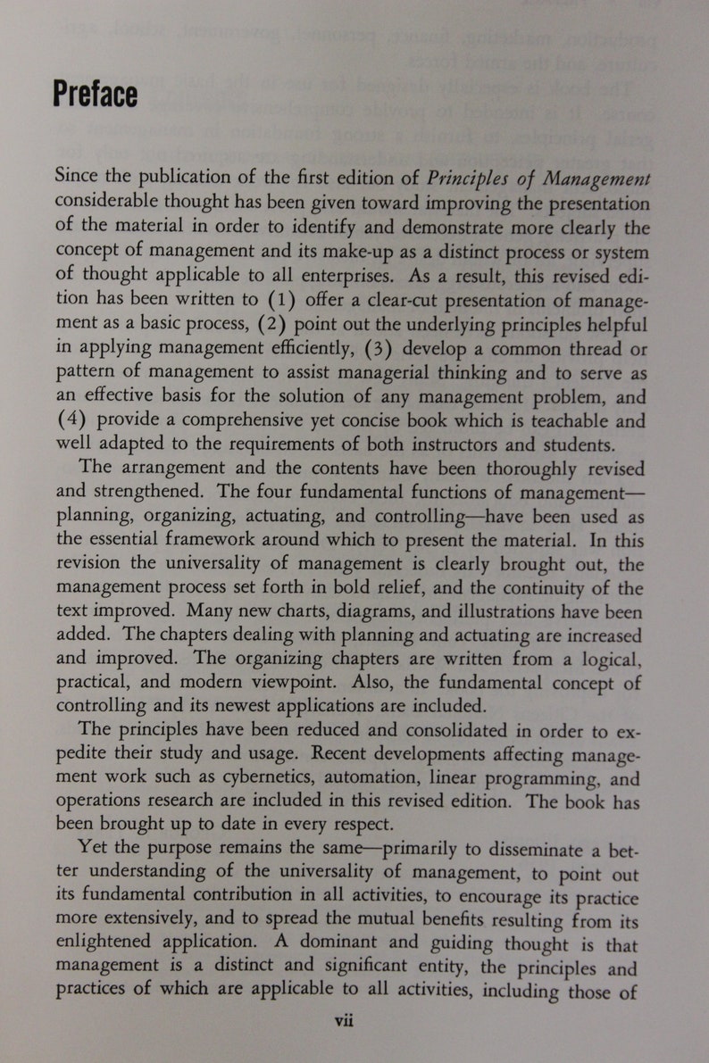 Principles of Management: George R. Terry, 1957 3rd Printing - Etsy