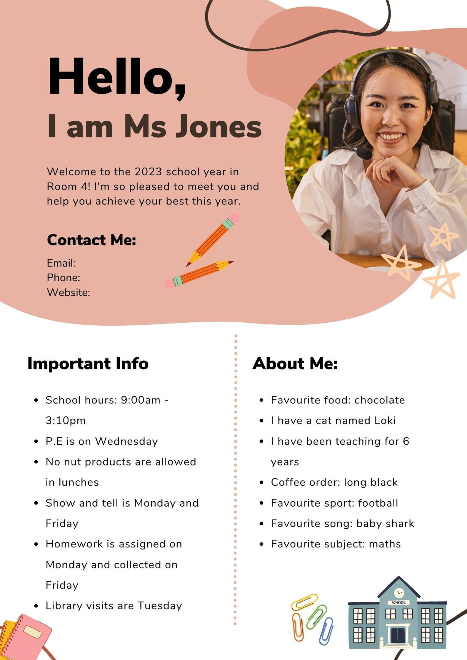 Meet the Teacher Classroom Printable Template Teacher - Etsy