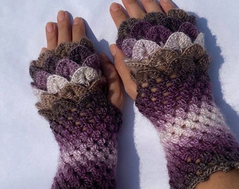 Dragon scale gloves / fingerless gloves / arm warmer / fingerless gloves / mermaid gloves / adult fingerless gloves /  childrens gloves