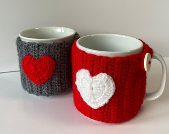 Mug Warmer, Valentine's day gift, Coffee cozy,  cup cozy, mug cozy, mug sleeve, cup sleeve /WORLDACCESSORY