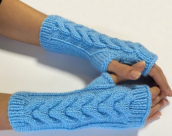 Fingerless Knit Gloves, Arm Warmers, Winter Gloves, Knit Gift, Gifts for Her, Texting Gloves, Photography Gloves / WORLDACCESSORY