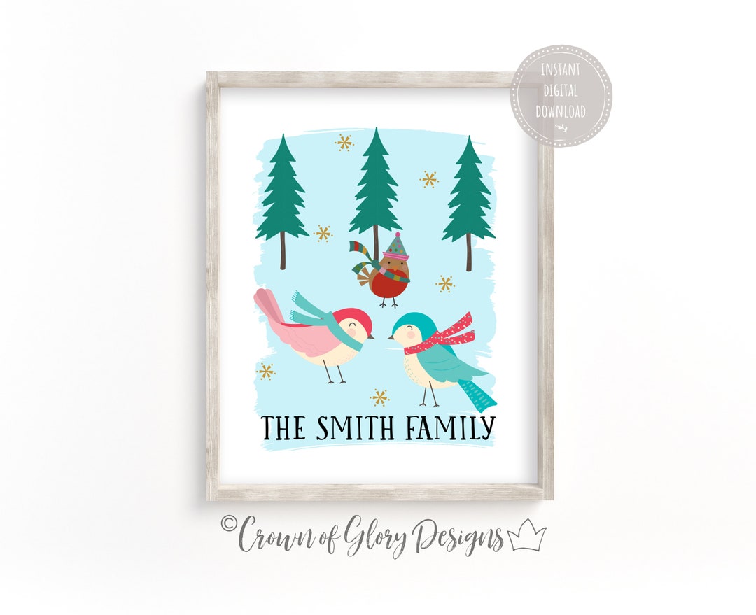 Personalized Christmas Printable Sign Custom Christmas - Etsy