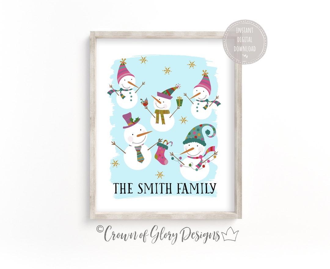 Personalized Christmas Printable Sign Custom Christmas - Etsy