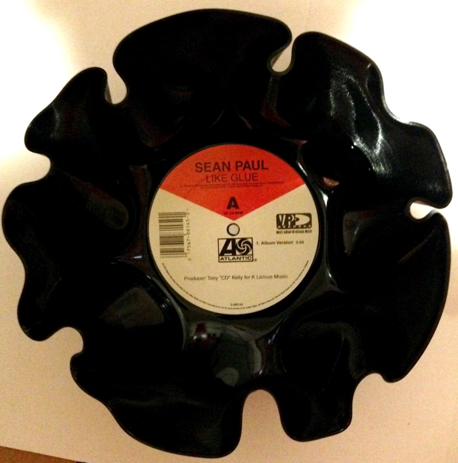 Sean Paul Like Glue VINYL RECORD BOWL - Etsy UK