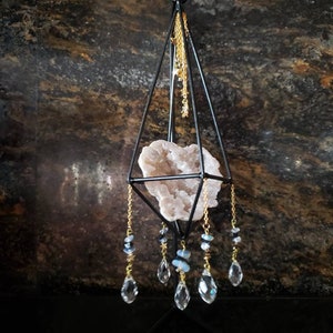 Druzy Geode Suncatcher Sun Catcher Crystal Rainbow Decor