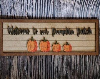 Welcome to Our Pumpkin Patch Personalized Sign