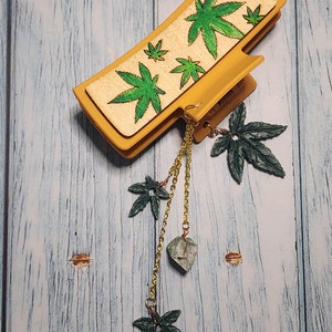 Pince à cheveux en forme de griffe de pot de marijuana faite main