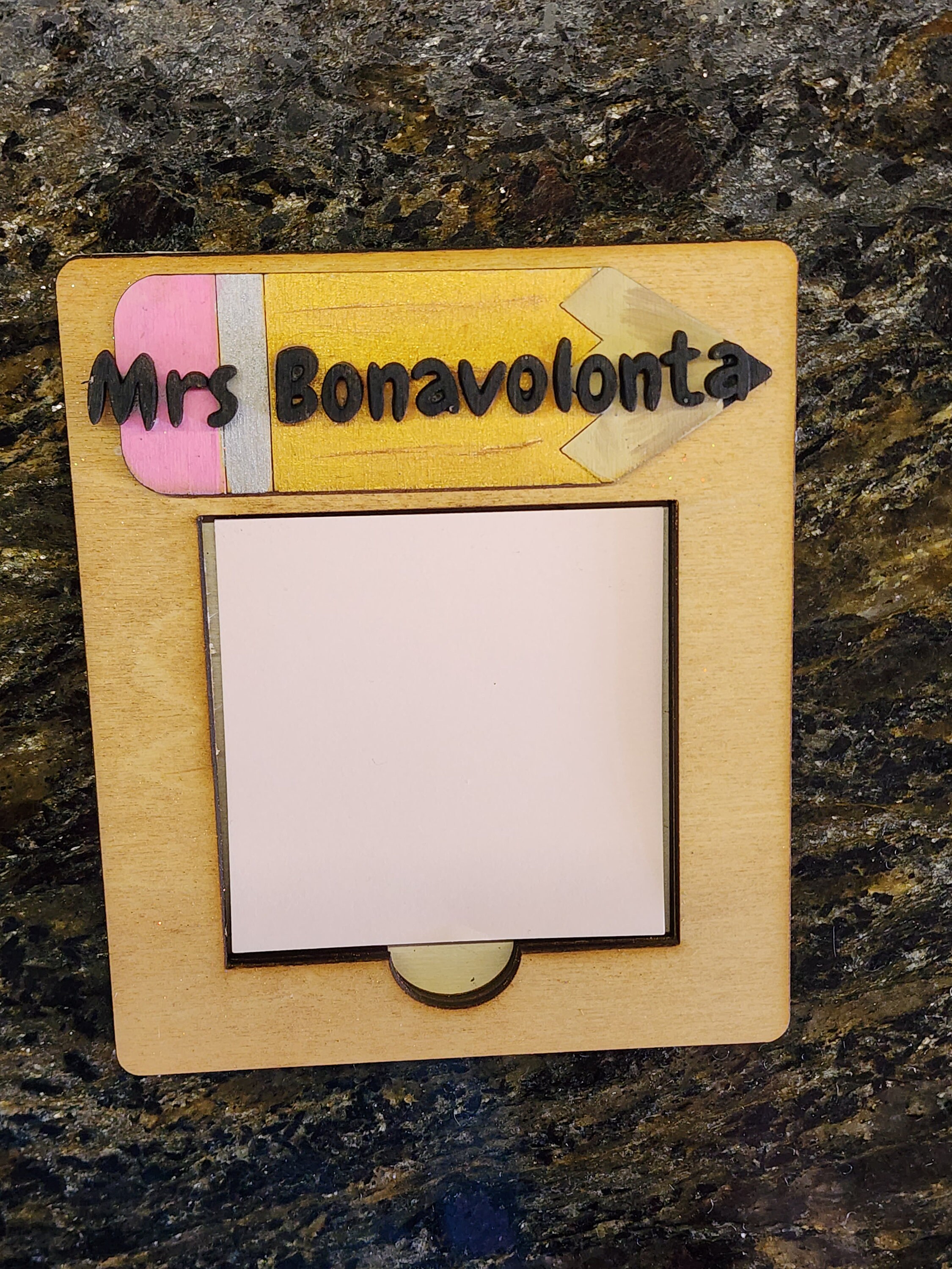 Personalized Post It Note Pad Holder Teacher Etsy
