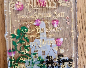 Always Throw Spilled Salt Practical Magic Inspired Quote Wall Hanging- laser cut paper inside