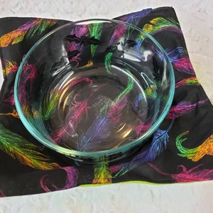 Lime Feather Hot or Cold Bowl Holder