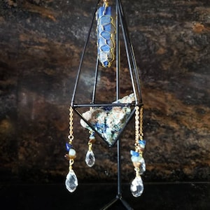 Lapis Lazuli Druzy Suncatcher Sun Catcher Crystal Rainbow Decor