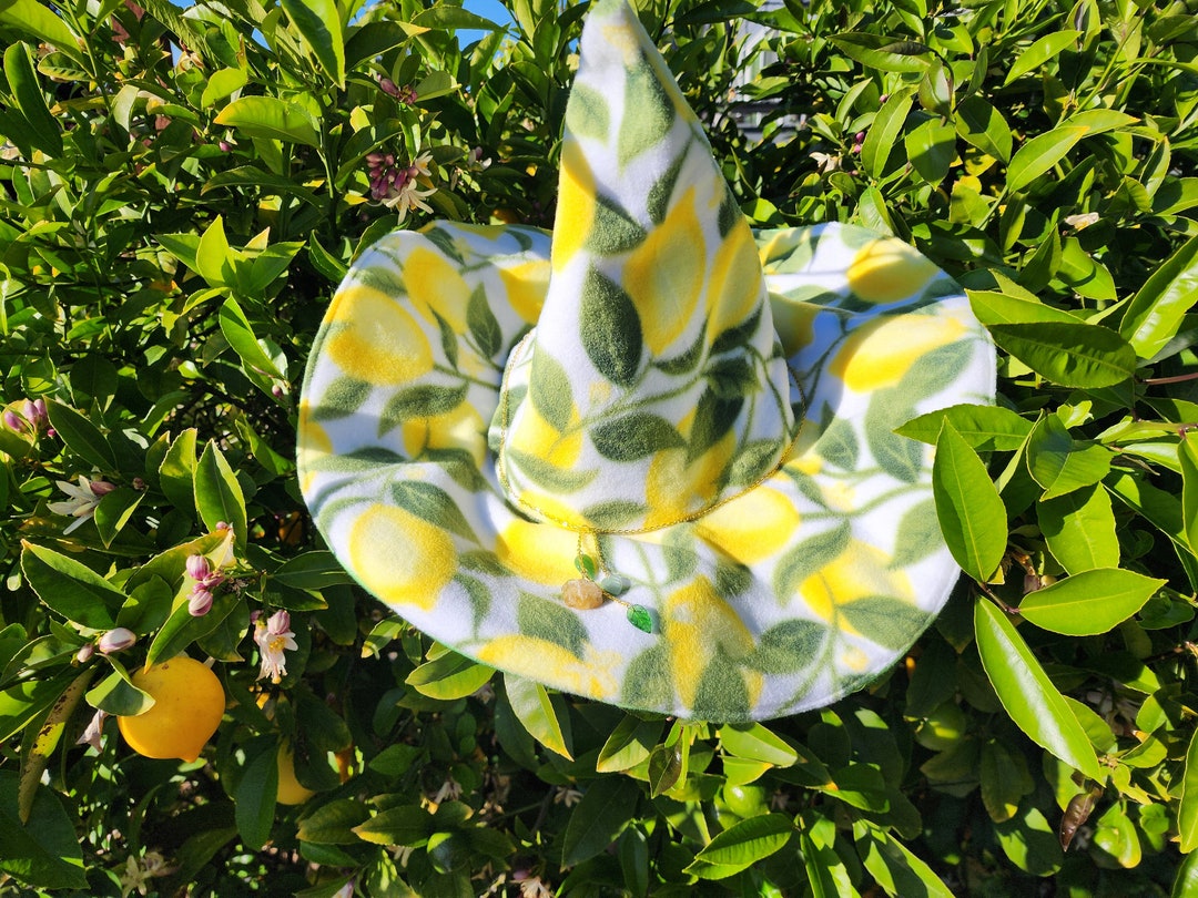 lemon-fleece-everyday-witch-hat-with-accessory-etsy