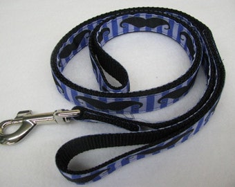 Moustache Prints - Dog Leash