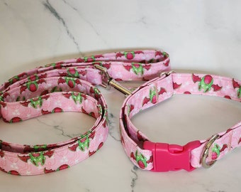 Watermelon Fruit Bat Bat Dog Leash and Collar - MULTIPLE SIZES AVAILABLE
