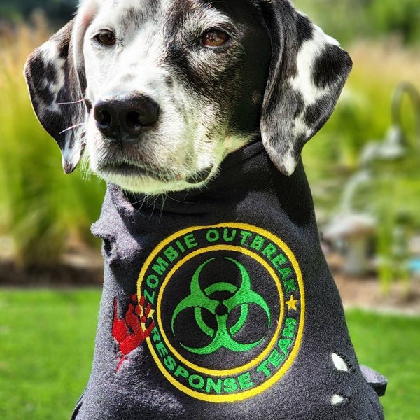 Zombie Outbreak Response Team Dog Embroidered Dog Scarf or Snood