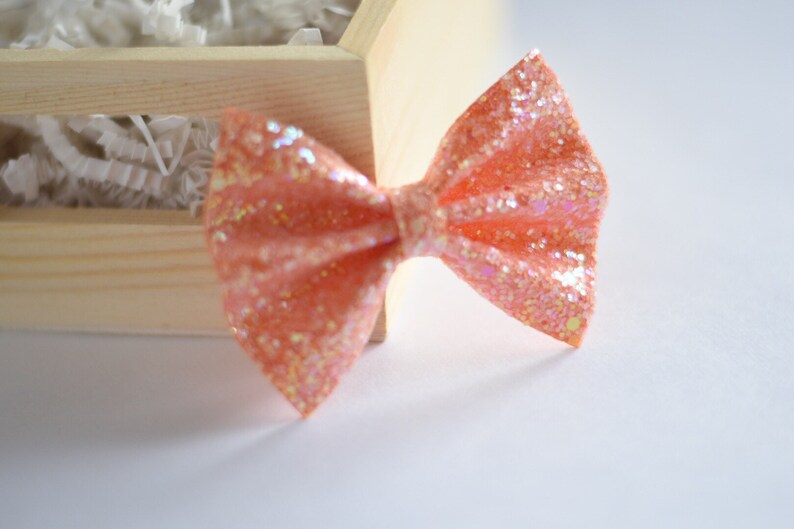 Orange Pigtail Bows, Orange Headband Orange Toddler Bow Orange Hair Clip Orange Hair Bow Orange Glitter Hair Bow Orange Baby Bow