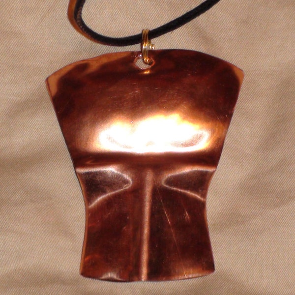 Tlingit made , hand hammered copper tinnah necklace Alaskan native