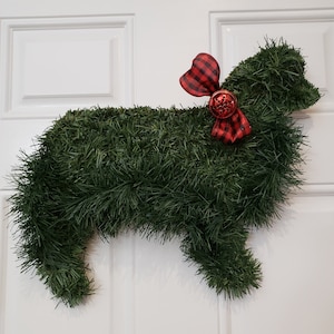 Handmade Australian Shepherd Wreath Dog Christmas Puppy X-mas Indoor / Outdoor Aussie