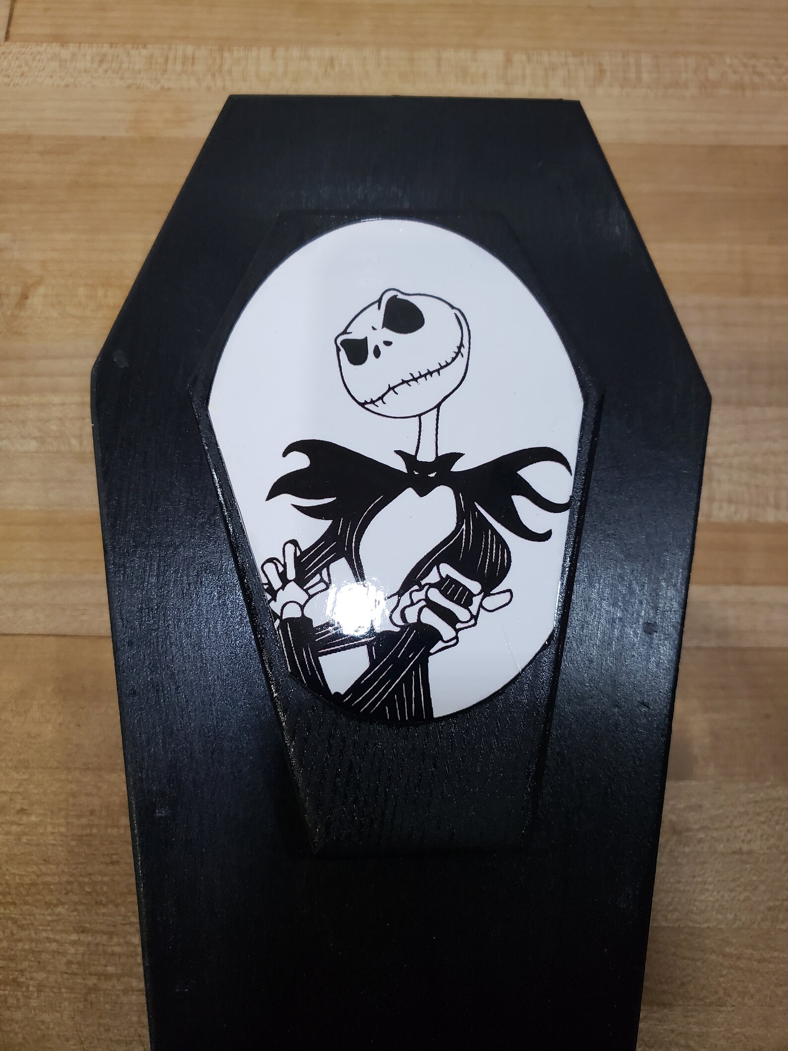 Wooden Coffin With Jack Skellington Kitchen Utensil Holder Etsy