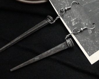 Sir William W.  Coffin Nail  Earrings Vampire Goth Halloween