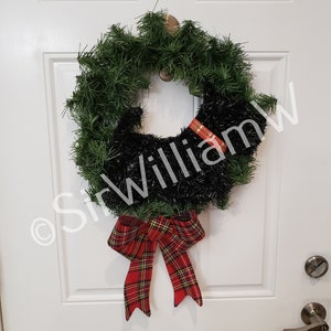 Scottish Terrier Wreath Scottie Dog Christmas